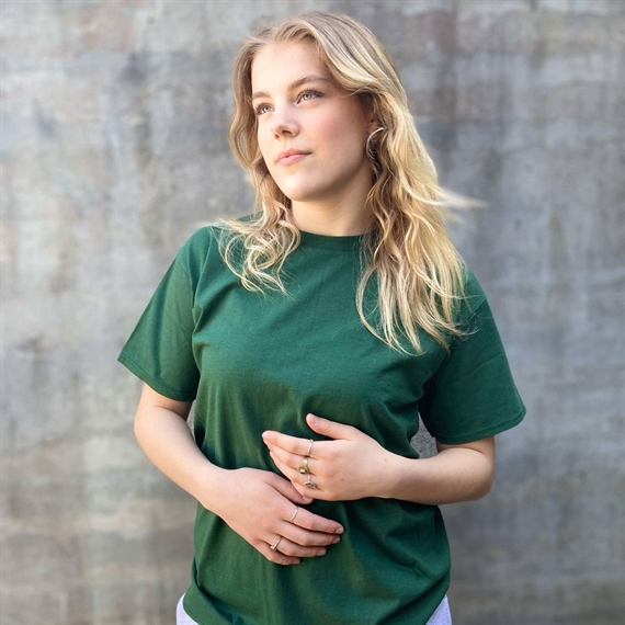 Flaskegrøn t-shirts Fruit of the Loom Jørnæs